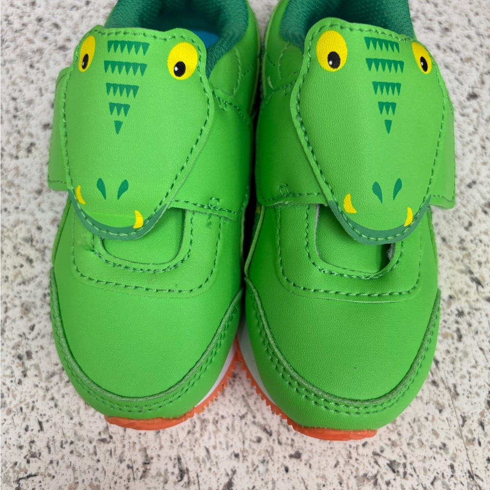 Green Dinosaur Kids Shoes